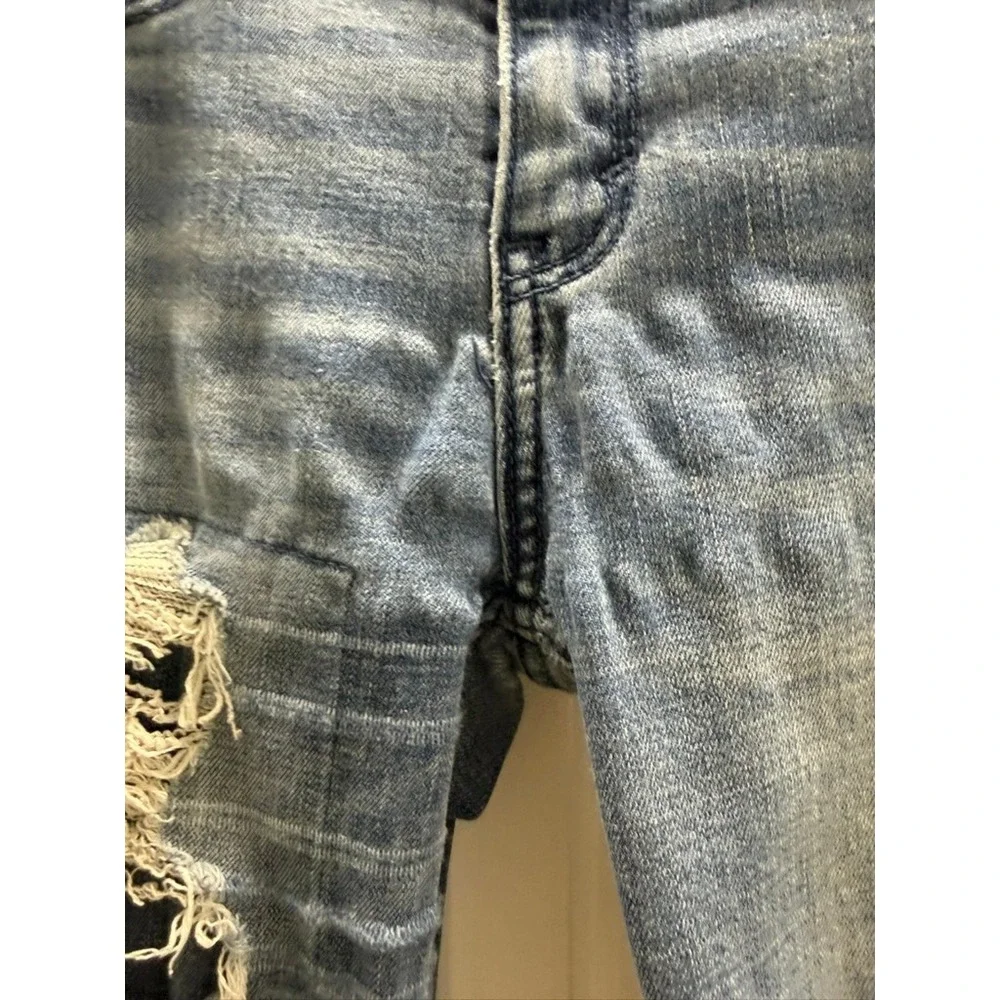Abercrombie Kids Super Skinny Distressed Jeans Medium‎ Wash Size 12